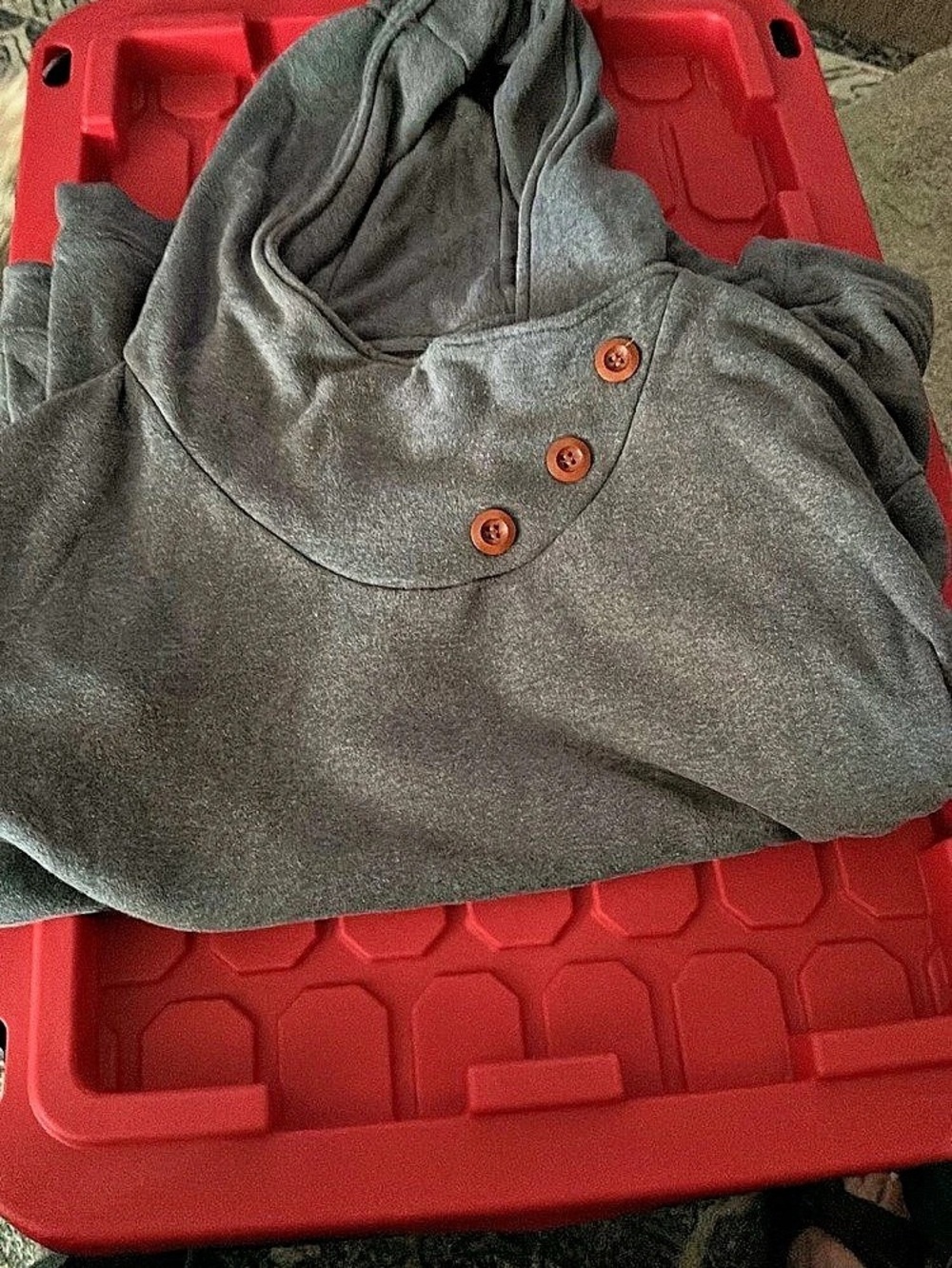 Cowl Neck Gray Sweater Like New